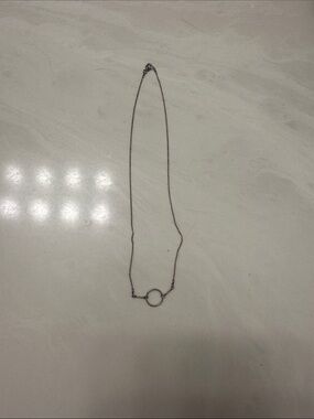 Silver Circle Pendant Necklace